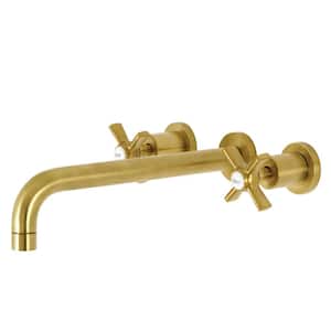 Millennium 2-Handle Wall Mount Roman Tub Faucet in. Brushed Brass
