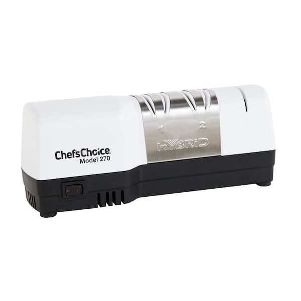 Chef'sChoice 3-Stage White Hybrid Diamond Hone Electric Knife Sharpener 270  - The Home Depot