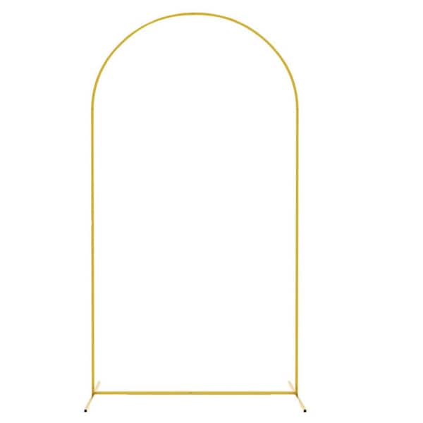 Justincity 7.2 ft. Metal Arch Backdrop Stand Gold Frame for Wedding Party Ceremony Birthday Bridal Shower Garden Decor