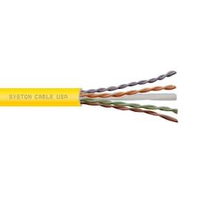 Syston Cable Technology 1,000 ft. Yellow 23-4 Cat6 Plenum Twisted