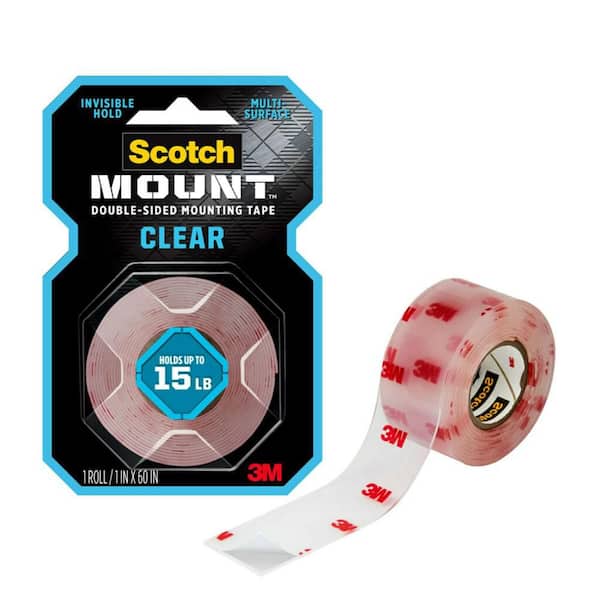 1 in. x 60 in. Clear Double-Sided Mounting Tape (Case of 4)