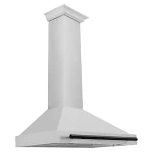 Autograph Edition 36 in. 400 CFM Ducted Vent Wall Mount Range Hood in Fingerprint Resistant Stainless & Matte Black