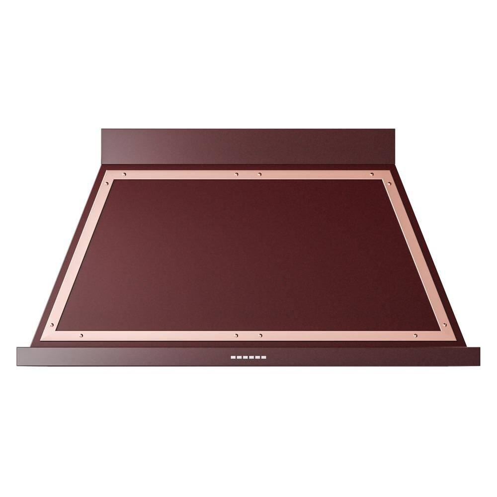 Nostalgie II Series Noblesse 48 in. Ducted Wall Mount Range Hood in Burgundy with Copper Trim and 600 CFM Airflow price history on PriceWatchPro