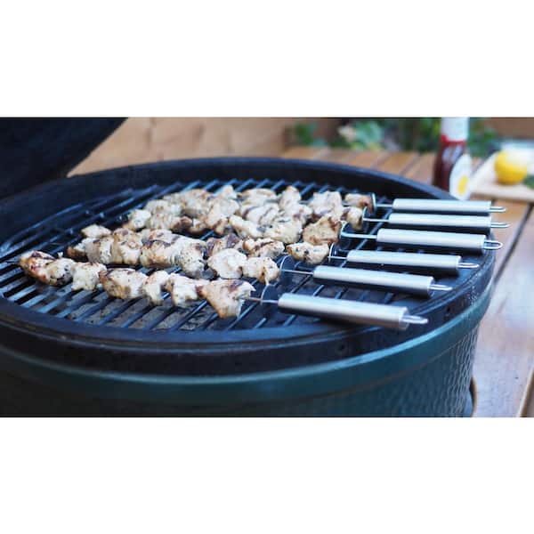 Yukon Glory BBQ Kabob Grill Rack | Rotating Kebab Skewers | Metal Skewers for Grilling | Collapsible Stainless Steel Kabob Skewers Holder | Grilling