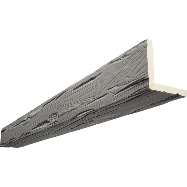 Ekena Millwork Endurathane 4 in. H x 6 in. W x 16 ft. L Riverwood Seashell Faux Wood Beam