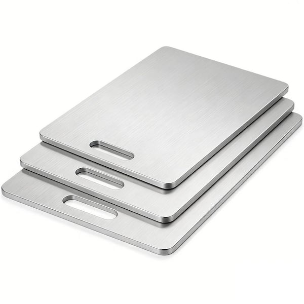 3-Piece Titanium Cutting Board Set for Kitchen, Double Sided Titanium Cutting Mat for Meat, Bread, Vegetable, Fruit