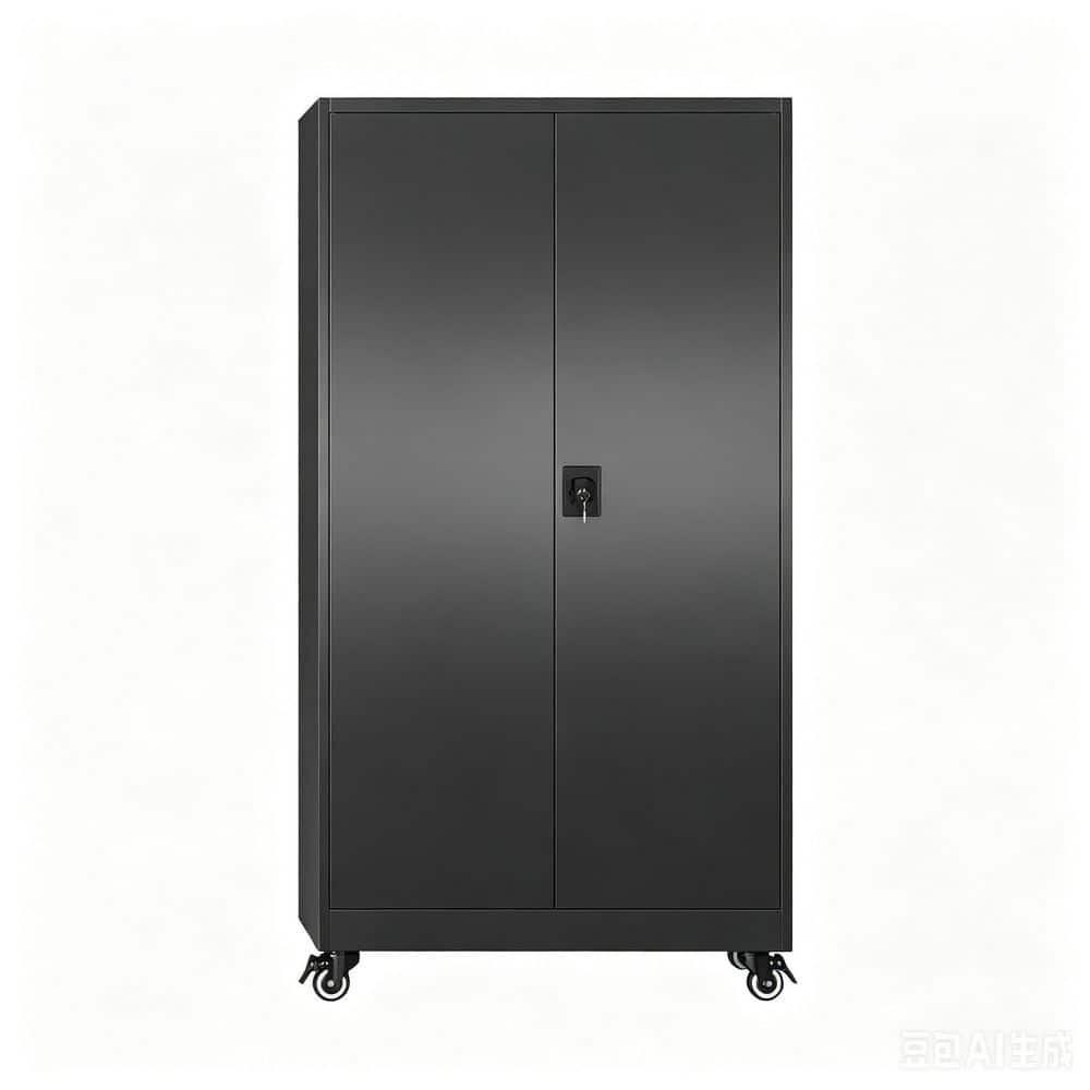 Metal 31.5 in. W x 74.41 in. H x 15.7 in. D Freestanding Cabinet 4-Tier Black Garage Lockable Cabinet on Wheels price history on PriceWatchPro