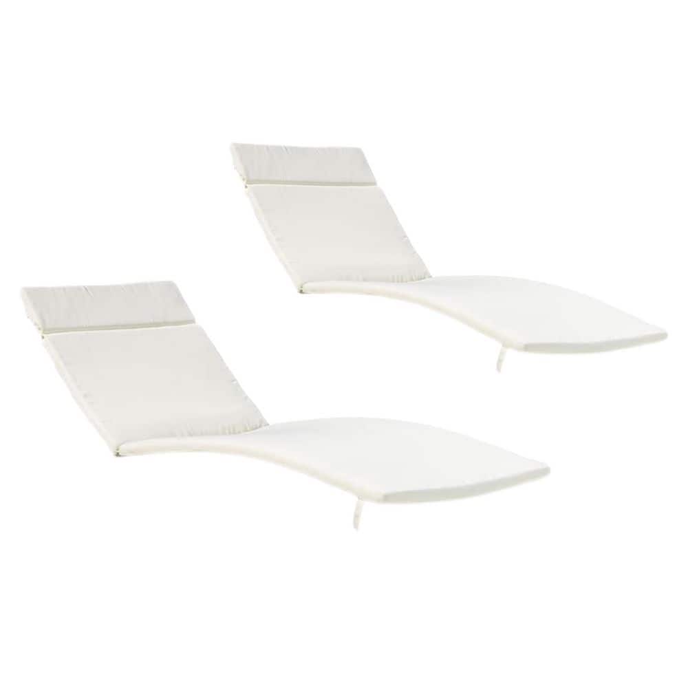 28 x 30 Replacement Outdoor Beige Chaise Lounge Cushion Set of 2 (Without C