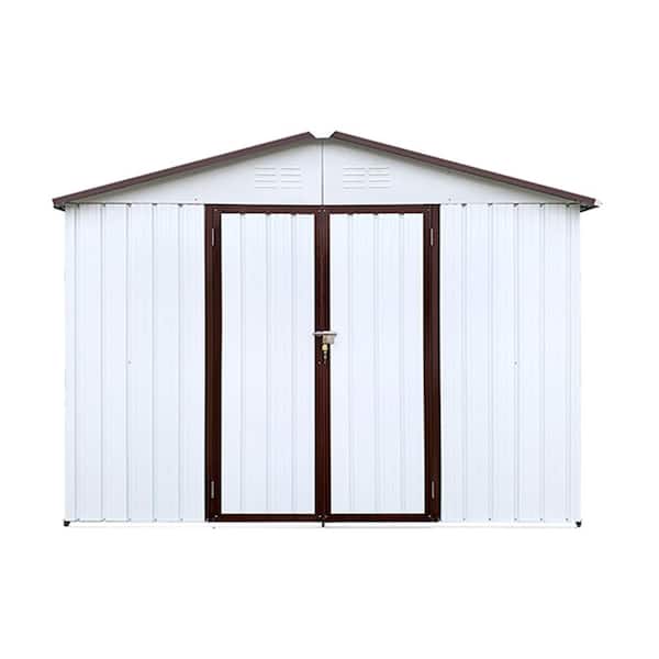 8 ft. W x 6 ft. D Metal Shed with Double Door (48 sq. ft. )