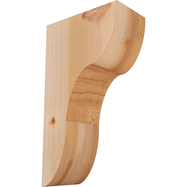 Ekena Millwork 5-1/2 in. x 10 in. x 18 in. Western Red Cedar Carmel Smooth Corbel