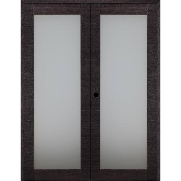 Belldinni Avanti 207 72 in. x 84 in. Right Hand Active Black Apricot Composite Wood Double Prehung Interior Door