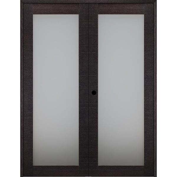 Belldinni Avanti 207 48 in. x 92,5 in. Right Hand Active Black Apricot Composite Wood Double Prehung Interior Door