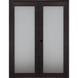 Avanti 207 36 in.x 92,5 in. Right Hand Active Black Apricot Composite Wood Double Prehung Interior Door
