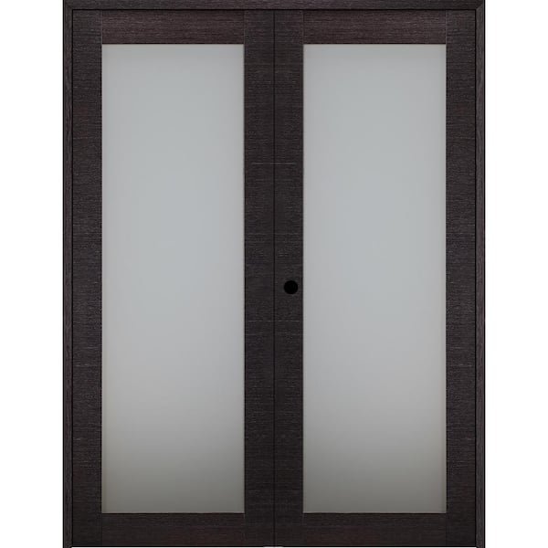 Belldinni Avanti 207 72 in. x 92.5 in. Right Hand Active Black Apricot Composite Wood Double Prehung Interior Door