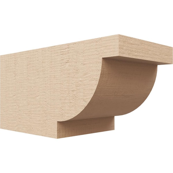 Ekena Millwork 6-in. x 6-in. x 12-in. Alpine Woodgrain, Primed Tan Timberthane Polyurethane Rafter Tail Brace