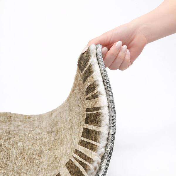 Dream Shag Premium Machine Washable Abstract ADS668 Brown 9 ft. x 12 ft. Area Rug