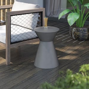 Round Concrete Stone Outdoor Side Accent Table