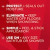 Magic 10.5 in x 28.55 in Large Adhesive Plastic Wall Splash Guard for  Showers and Tubs 3003 - The Home Depot