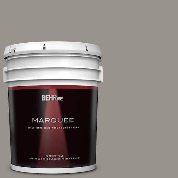 BEHR MARQUEE 5 gal. #PPU18-16 Elephant Skin Flat Exterior Paint & Primer