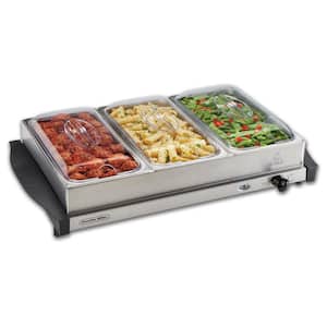 6.6 Qt. Stainless Steel Buffet Server with 3-Crocks