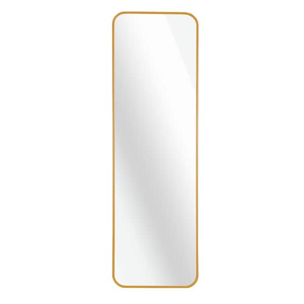 Unbranded Gold 14 in. W x 47 in. H Rectangular Framed Mirror