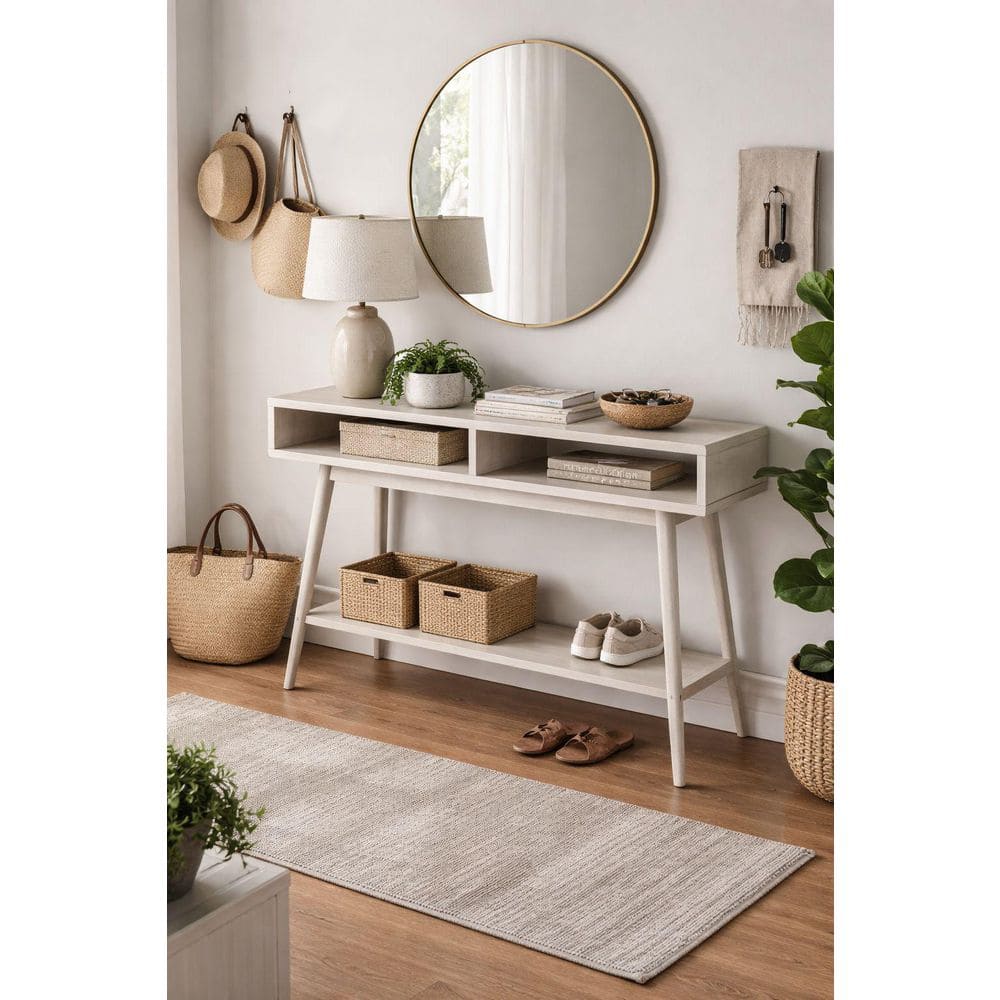 Boraam Cambria 48 in. Wide Rectangle Wood Console Table - Zebrano