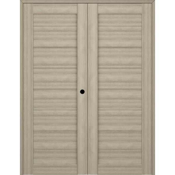 Belldinni Ermi 56 in. x 84 in. Left Hand Active Shambor Composite Wood Double Prehung Interior Door