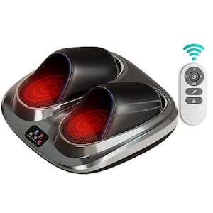 Shiatsu 3-Speed Foot Massager with Heat & Deep Kneading Therapy, Air Compression, Vibration for Pain Relief, Gray