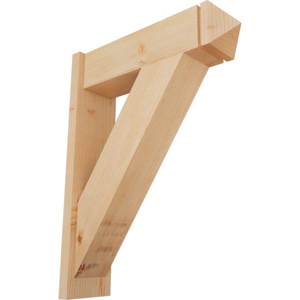 Ekena Millwork 8 in. x 34 in. x 26 in. Douglas Fir Traditional Arts and Crafts Smooth Outlooker