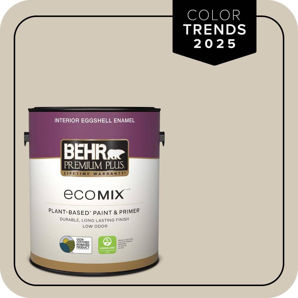 1 gal. Designer Collection #DC-010 Even Better Beige Eggshell Enamel EcoMix Plant-Based Interior Paint & Primer price history on PriceWatchPro