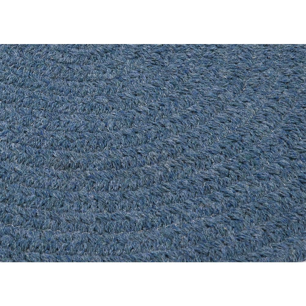 Federal Blue Oval 3' x 5' Braided Wool Blend Rug