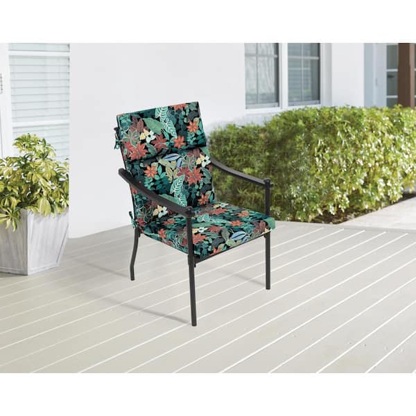 Mainstays 43 x 20 Black and Tan Palm Rectangle Patio Chair