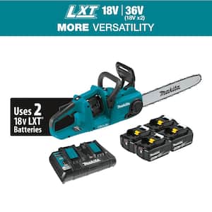 LXT 16 in. 18V X2 (36V) Lithium-Ion Brushless Battery Chain Saw Kit with 4 Batteries (5.0 Ah)