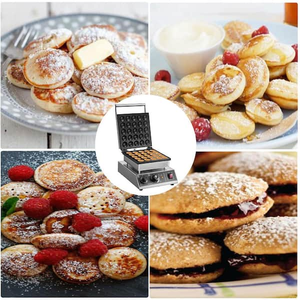 VEVOR Mini Dutch Pancake Maker 1.7 in. D Mini Waffle Cone Machine