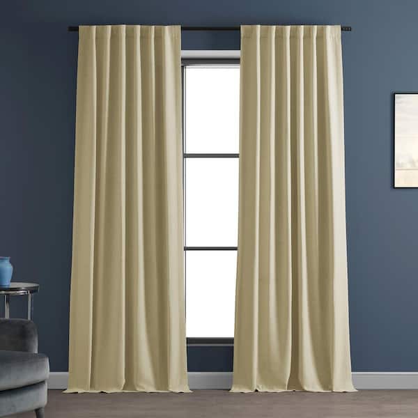 Exclusive Fabrics & Furnishings Candlelight Rod Pocket Room Darkening Curtain - 50 in. W x 120 in. L (1 Panel)
