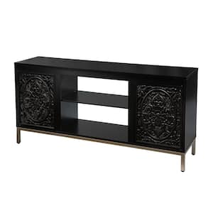Winsterly Black Media Console with Storage