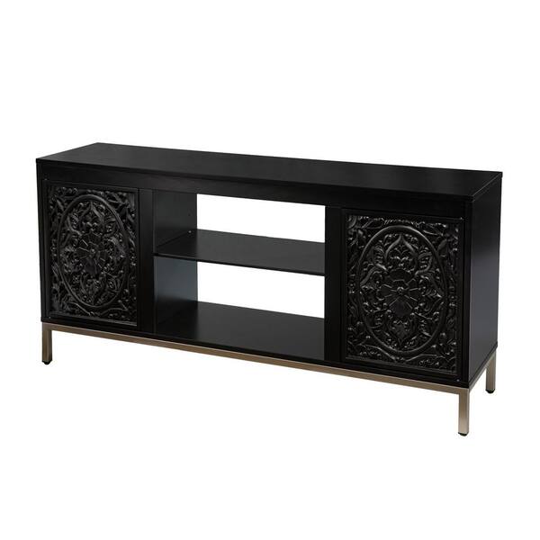 SEI FURNITURE Winsterly Black Media Console with Storage HD074092 The