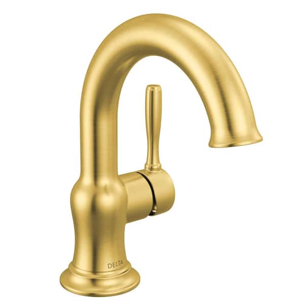 Roe Single Handle Single Hole Bathroom Sink Faucet in Brushed Gold