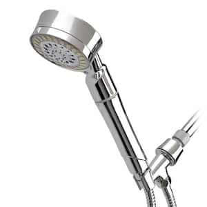 Contemporary Shower Handle Water Filtration System with 5-Spray Settings in Chrome