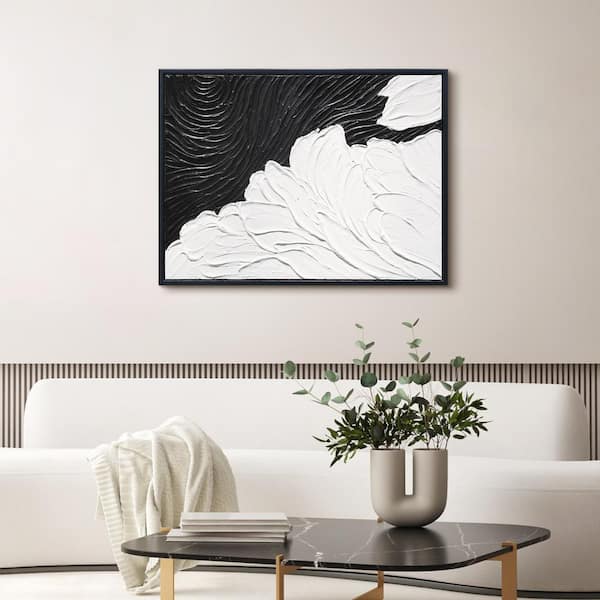 Empire Art Direct Monochrome Flow Heavily Textured Hand Painted