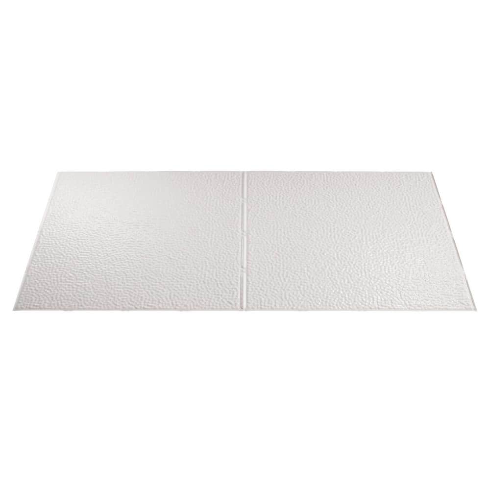 Gloss White Vinyl Glue Up Ceiling Tile 48'' x 24''