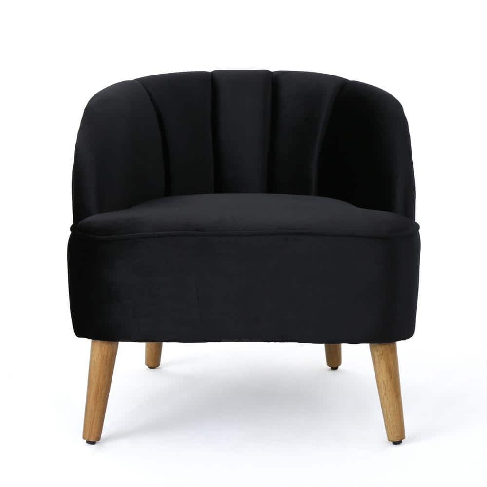 Amaia Black Upholstered Club Chair