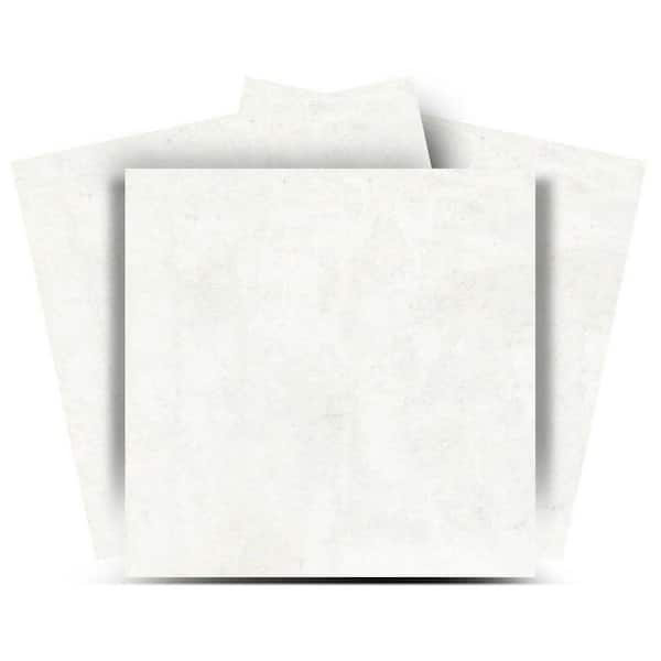 White R81 4 in. x 4 in. Vinyl Peel and Stick Tile (24 Tiles, 2.67 sq. ft. /pack)