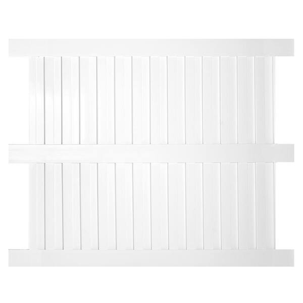 Weatherables Largo 6 Ft H X 6 Ft W White Vinyl Privacy Fence Panel Kit Pwpr Panel 6x6 The Home Depot Weatherables Largo 6 Ft H X 6 Ft W White Vinyl Privacy Fence Panel Kit Pwpr Panel 6x6 The Home Depot