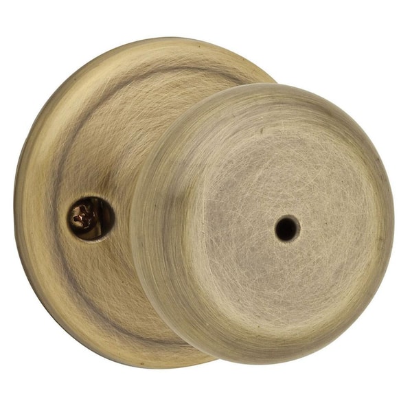 Georgian Satin Brass Privacy Bed/Bath Door Knob