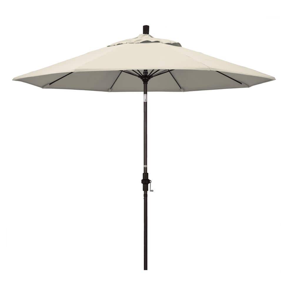 9 ft. Fiberglass Collar Tilt Patio Umbrella in Antique Beige Olefin price history on PriceWatchPro