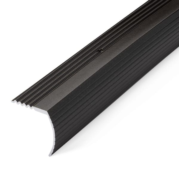 TrimMaster Matte Black 5.5 mm x 84 in. Aluminum Square Cap Floor