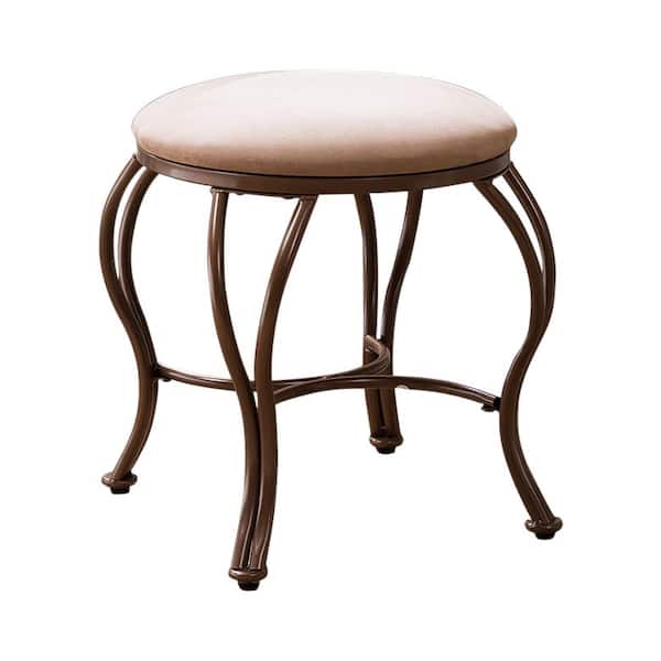 Signature Home Apolline 19.25 in. L x 19.25 in. W x 17.5 in. H Vanity Makeup Dressing Stool