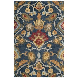 Blossom Navy/Multi 3 ft. x 5 ft. Floral Area Rug