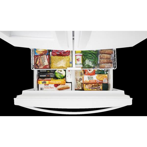 Whirlpool 25 cu. ft. French Door Refrigerator in White WRF555SDHW